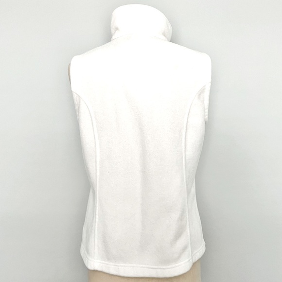 ❌SOLD❌ Columbia Full-Zip Logo Fleece Vest, White - Picture 2 of 2